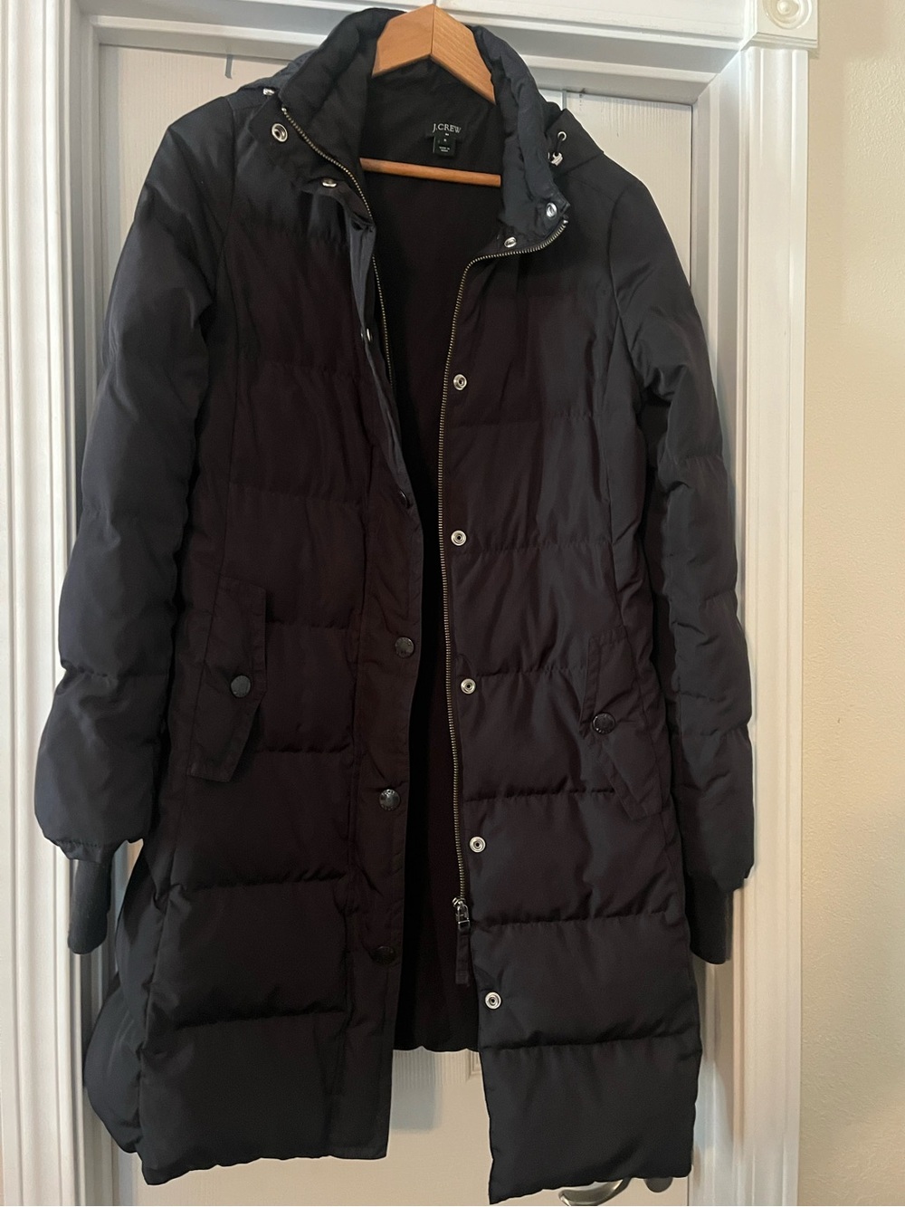 J Crew women’s down Coat. Small